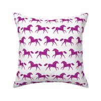 horses // running horses orchid purple girls girly illustration print