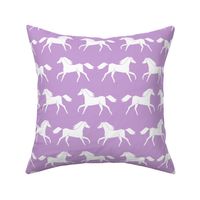 horses // purple pastel girly print horse little girls illustration pattern