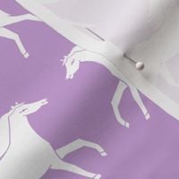 horses // purple pastel girly print horse little girls illustration pattern