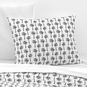 palm tree // black and white kids nursery summer tree palms print