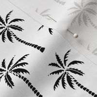 palm tree // black and white kids nursery summer tree palms print