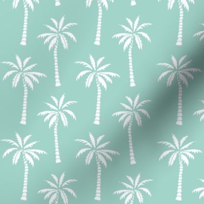 palm tree // mint simple summer tropical palms print trendy print