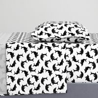 dolphins // black and white dolphin summer ocean animal kids nursery cute dolphin print