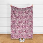 Boho Flower Burst in Burgundy and Cream