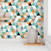 Triangles in teal
