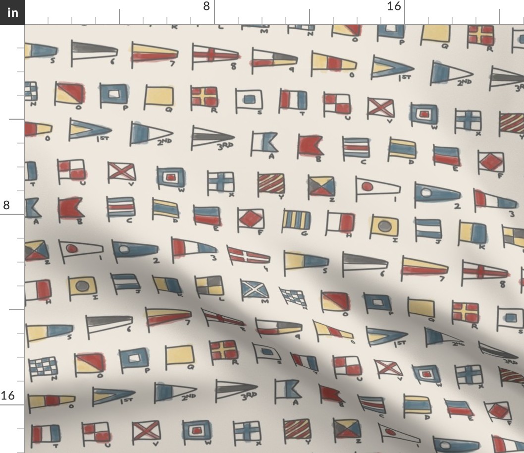 Nautical Signal Flags - Vintage Colorway