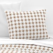 Brown/White Scribble Daisy pattern