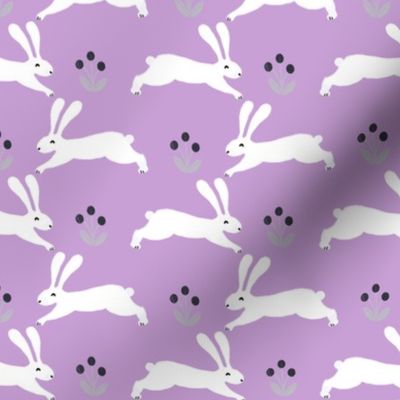 bunny rabbit // purple sweet little baby bunnies rabbits spring easter cute girly pastel purple rabbits