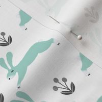 rabbit // spring bunny rabbit mint cute nursery baby 