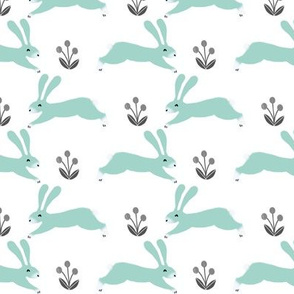 rabbit // spring bunny rabbit mint cute nursery baby 