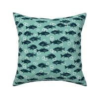 ocean fish // deep sea fishing sea life nautical mint baby