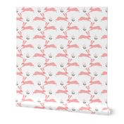 rabbit // bunny cute pink girly spring nursery baby girls print