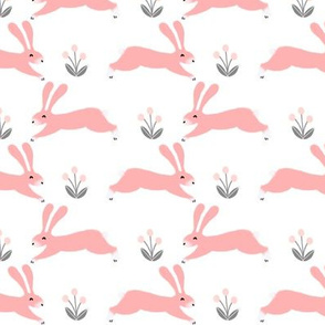 rabbit // bunny cute pink girly spring nursery baby girls print