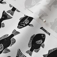 ocean fish // nautical black and white minimal fish print