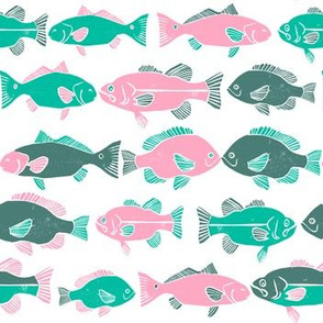 ocean fish // colorful kids gender neutral fishing marine life