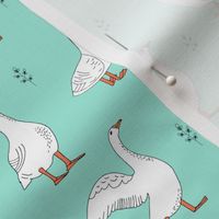 geese // hand drawn farm animal bird print gender neutral kids