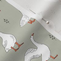 geese // grey gender neutral farm animals