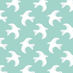 birds // swallows mint pastel nursery baby cute birds swaddle crib baby