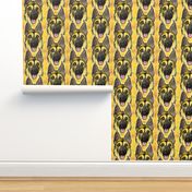 German Shepherd Dog Portraits on Gold