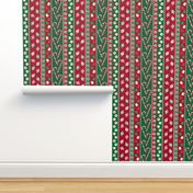 Christmas Candy Stripes Green Red White