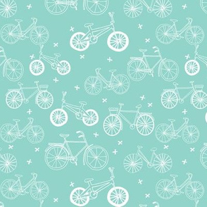 bicycles // hand drawn bike eco friendly kids mint bikes bicycles summer cycle portland 