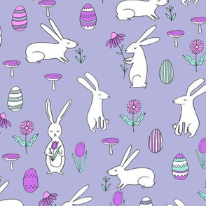 easter bunnies // rabbit spring purple bunny