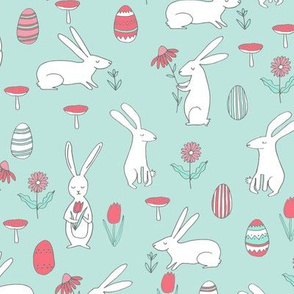 easter bunny // pastel mint nursery spring 