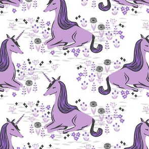 unicorn // pastel white lilac purple nursery baby