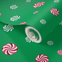 Christmas Peppermint and Wintergreen Candies Green Red White