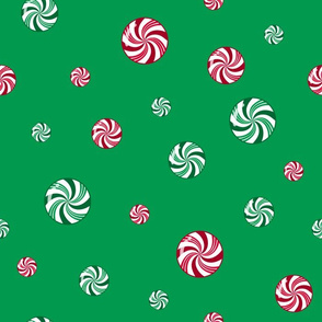 Christmas Peppermint and Wintergreen Candies Green Red White