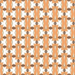 Modern Tribal in Peach and White