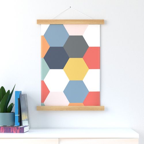 Hexagons wholecloth