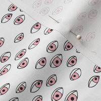 Look at me eyes illustration ink drawing cool eye balls print XS