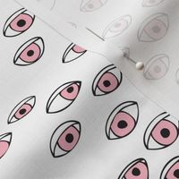 Look at me eyes illustration ink drawing cool eye balls print