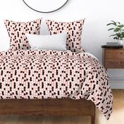 Coral pink bubbles scandinavian modern abstract style pastel circle bubble design