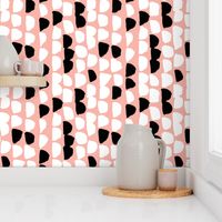 Coral pink bubbles scandinavian modern abstract style pastel circle bubble design