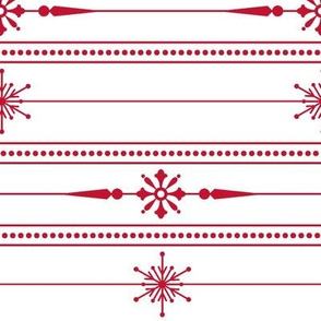 Lines of Holiday Snowflakes