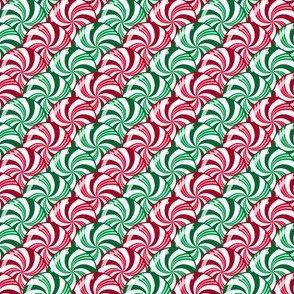 Christmas Peppermint and Wintergreen Candy Striped Scales Red Green White