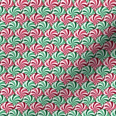Christmas Peppermint and Wintergreen Striped Candy Scales Red Green White