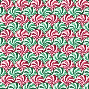 Christmas Peppermint and Wintergreen Striped Candy Scales Red Green White