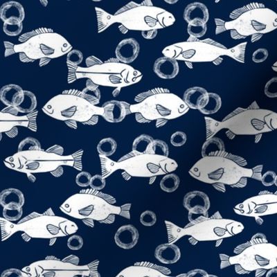 ocean fish // navy blue white minimal modern nautical nursery