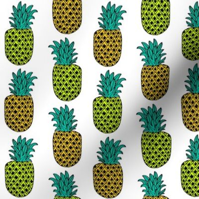 pineapple // white summer tropical exotic summer fruits 