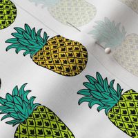 pineapple // white summer tropical exotic summer fruits 