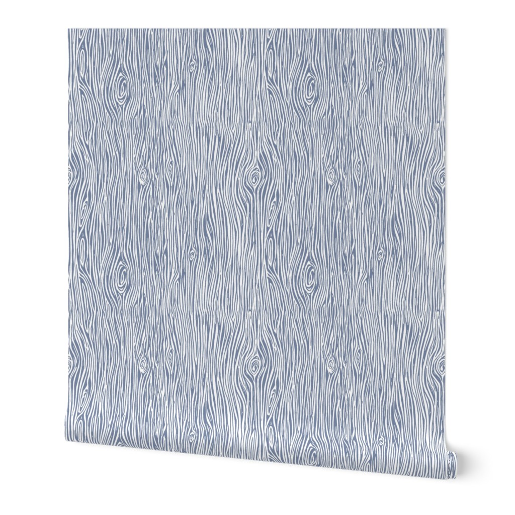 woodgrain // faux bois woodland forest trees blue nursery kids