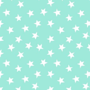 stars // bright mint cute kids baby nursery pastel girls star illustration