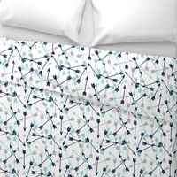 arrows scattered // dark navy mint grey charcoal boys southwest boys nursery baby boy print