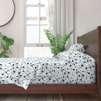 arrows scattered // dark navy mint grey charcoal boys southwest boys nursery baby boy print