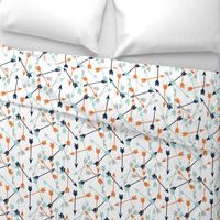 arrows scattered // orange mint grey navy boys print