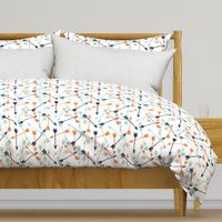 arrows scattered // orange mint grey navy boys print