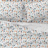 arrows scattered // orange mint grey navy boys print